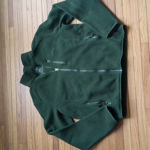 L.L.Bean Men's Forest Green Zip-Up Fleece Size Small